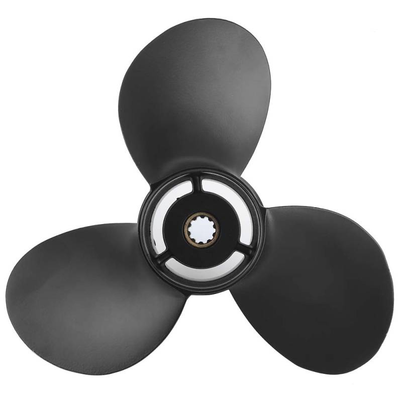 OUKENS Außenborder, 58100-93743-019 235mm 10 Spline Tooth 3 Blades Propeller Ersatz Fit für Suzuki 9.9-15HP von OUKENS
