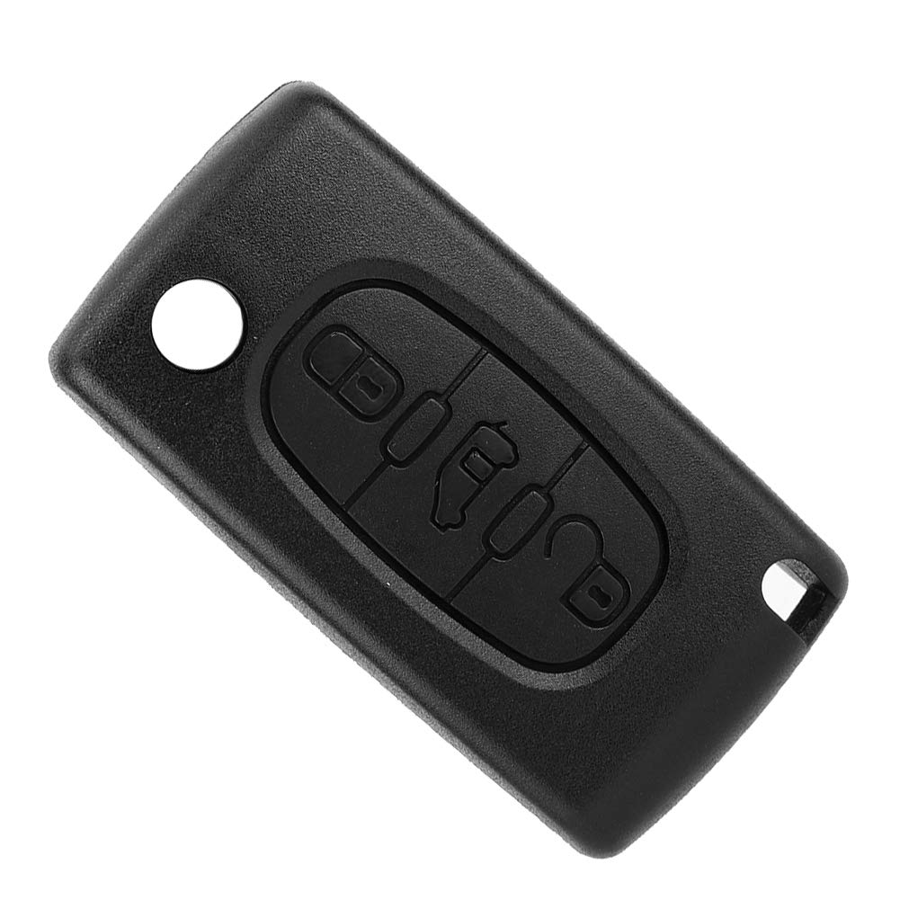 Auto-Fernbedienung Flip-Schlüsselanhänger, mit 3 Tasten Auto-Fernbedienung Flip-Schlüsselanhänger-Fall-Klinge-Abdeckungs-Shell passend für DISATATCH Fiat Scudo von OUKENS