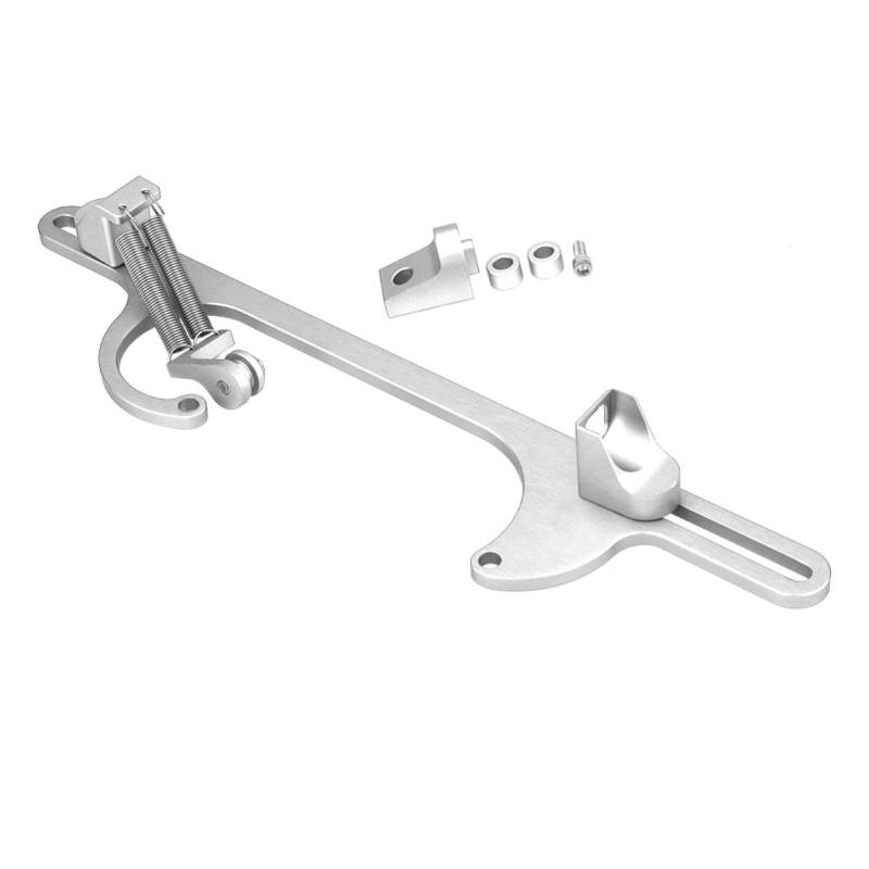 Gaszughalterung, Billet-Aluminium Gaszug-Vergaserhalterung für Holley 4150 & 4160 Series Vergaser(Silber) von OUKENS