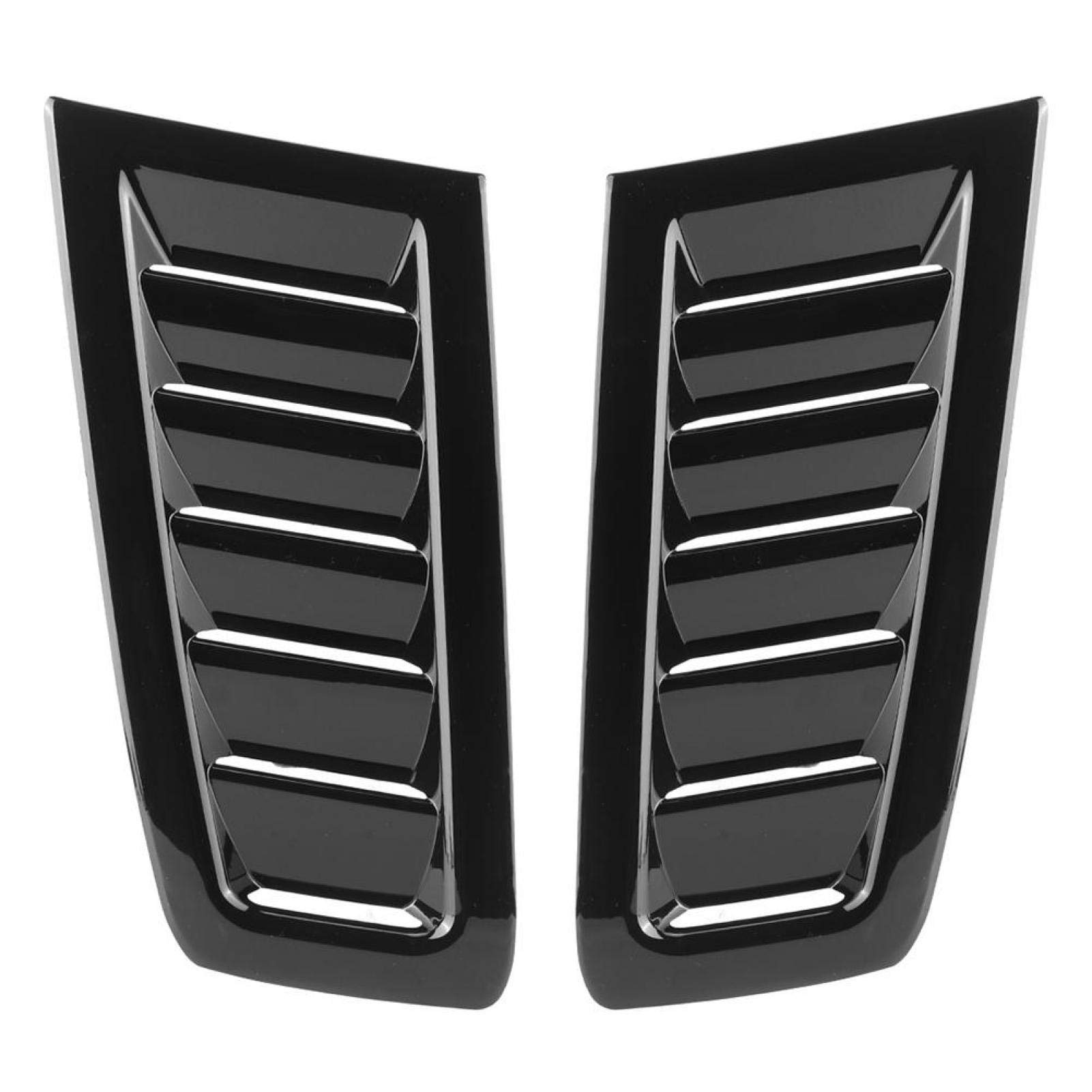 Motorhaubenentlüftung, Paar ABS Auto Auto Air Vent modifiziertes Zubehör passend für Focus RS MK2(Hellschwarz SI-AT26105) von OUKENS
