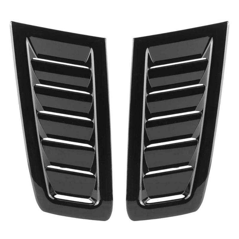 Motorhaubenentlüftung, Paar ABS Auto Auto Air Vent modifiziertes Zubehör passend für Focus RS MK2(Hellschwarz SI-AT26105) von OUKENS