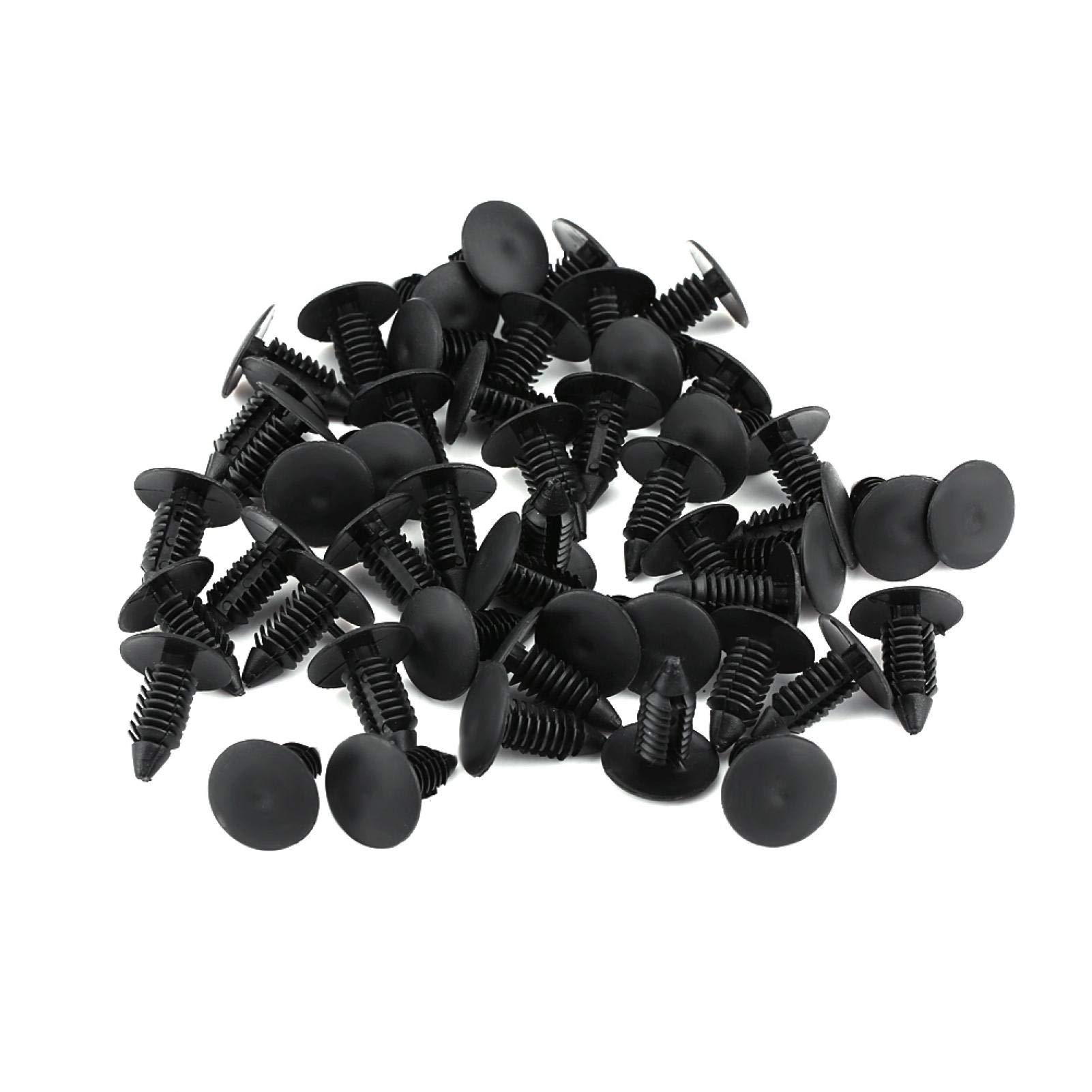 OUKENS Kunststoff-Nietbefestigung, 50 Stück Auto-Stoßstange Kunststoff-Nietbefestigung Halterung Trim Push Pin Clip Schwarz OUKENS Kunststoff-Nietbefestigung, 50 Stück Auto-Stoßstange Kunststoff-Nietbefestigung Halterung Trim Push Pin Clip Schwarz von OUKENS