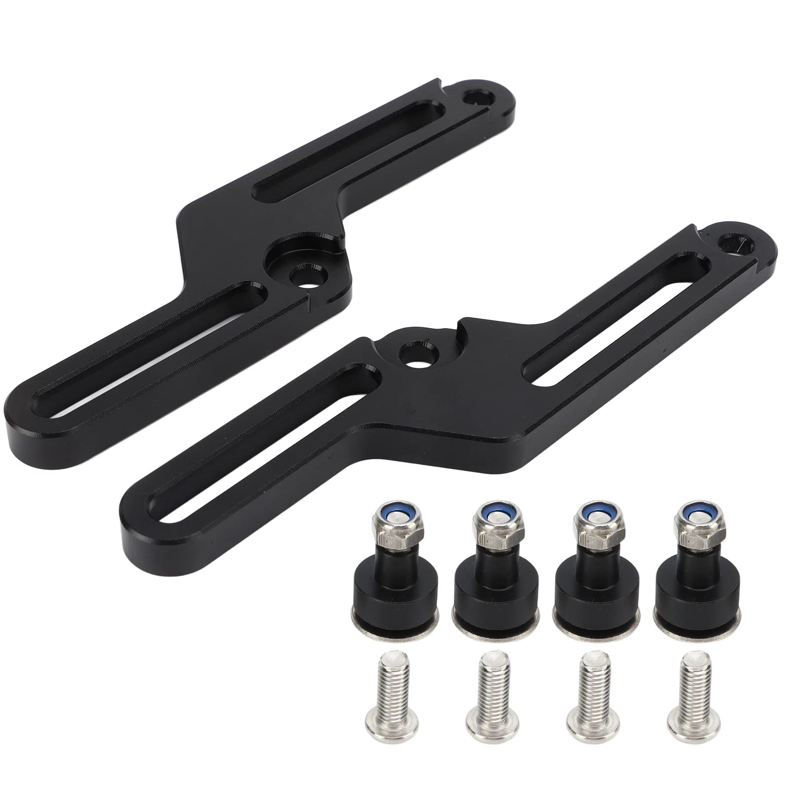 Windschutzscheibenhalterungssatz, Aluminiumlegierung, Motorrad-Windschutzscheibenhalterungssatz Ersatz Für V-Strom DL650 2017-2020(Schwarz) von OUKENS