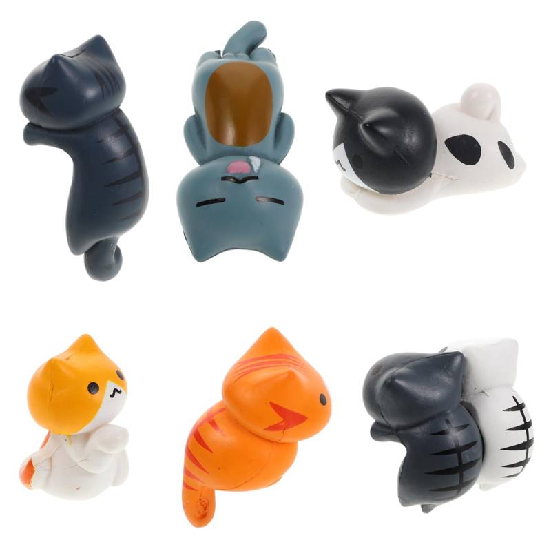 OUNONA Niedliche Auto-rückspiegel-katzenfiguren Armaturenbrett- Mini-tier-autozubehör-set von OUNONA