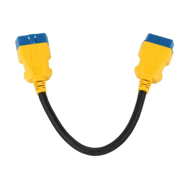 OURANTOOLS OBD-2 Verlängerungskabel Adapter Diagnosestecker – 16 Pin 36cm OBD-II Männlich zu Weiblich Extender Diagnosewerkzeuge mit Nylon Material für Kfz Codeleser, Scanner von OURANTOOLS