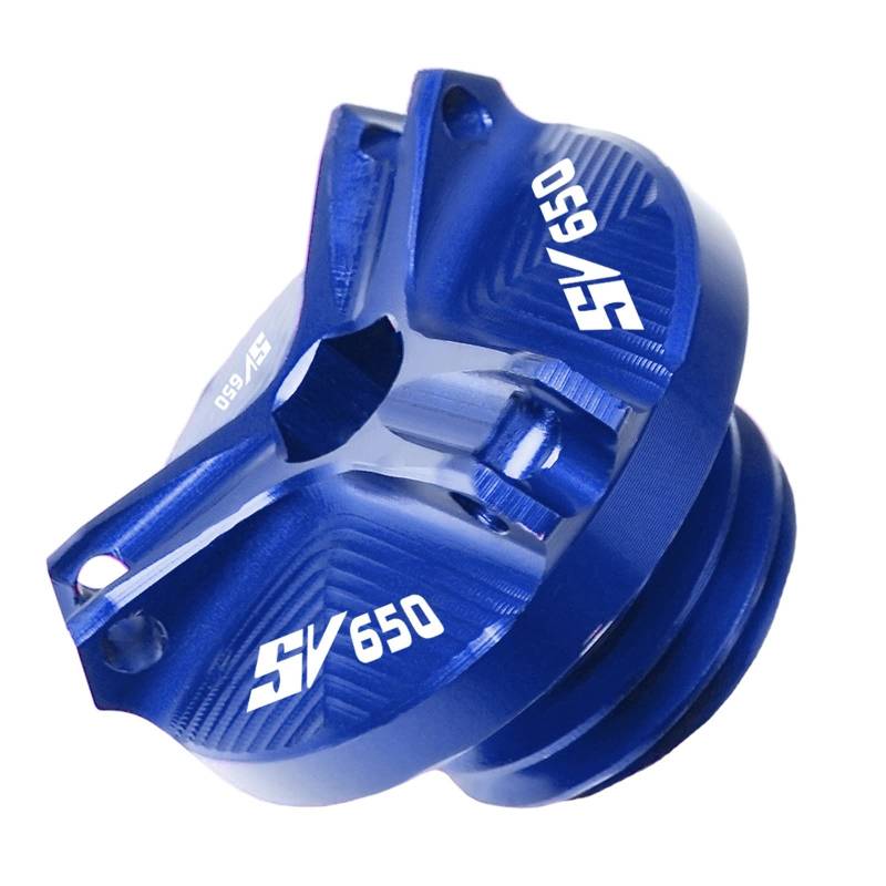 CNC-Öldeckel Für Su-zu-ki SV650 SV650S SV650x SV 650 1999-2018 2020 2021 2022 2019 Motorrad Motoröleinfüllschraube Kraftstofftank Gasdeckel (Farbe : Blau) von OURVER