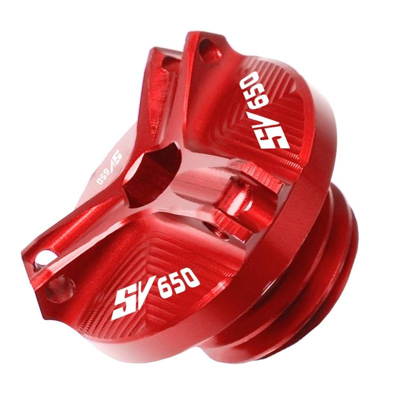CNC-Öldeckel Für Su-zu-ki SV650 SV650S SV650x SV 650 1999-2018 2020 2021 2022 2019 Motorrad Motoröleinfüllschraube Kraftstofftank Gasdeckel (Farbe : Rot) von OURVER