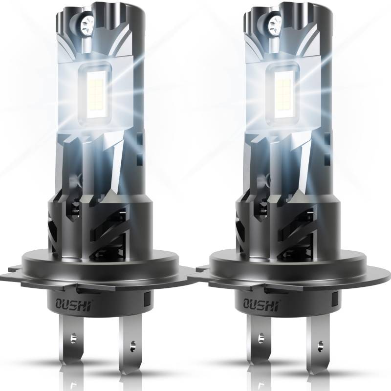 OUSHI Halogen Lampe 500% Helligkeit, 6000K Xenon Weiß 20000LM Scheinwerferlampe, 12V Abblendlicht Halogen Glühbirne, 2 Stück von OUSHI