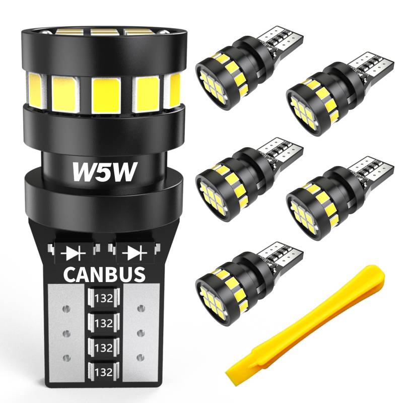OUSHI Innenraumbeleuchtung Birne, 500% Helligkeit 6500K Weiß 12V Canbus Fehlerfreie Innen Beleuchtung für Kofferraumlicht Outdoor Landschaft Innenhofbeleuchtung Boot RV Camper Glühbirne, 6 Stück von OUSHI