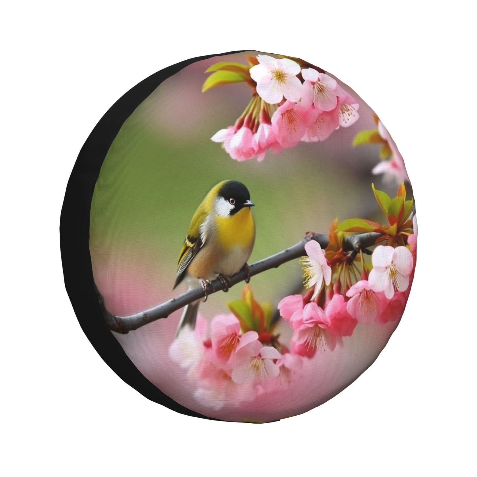 Bird In Peach Tree Reserveradabdeckung, wasserdicht, staubdicht, für Anhänger, Wohnmobil, SUV, 38,1 cm von OUSIKA