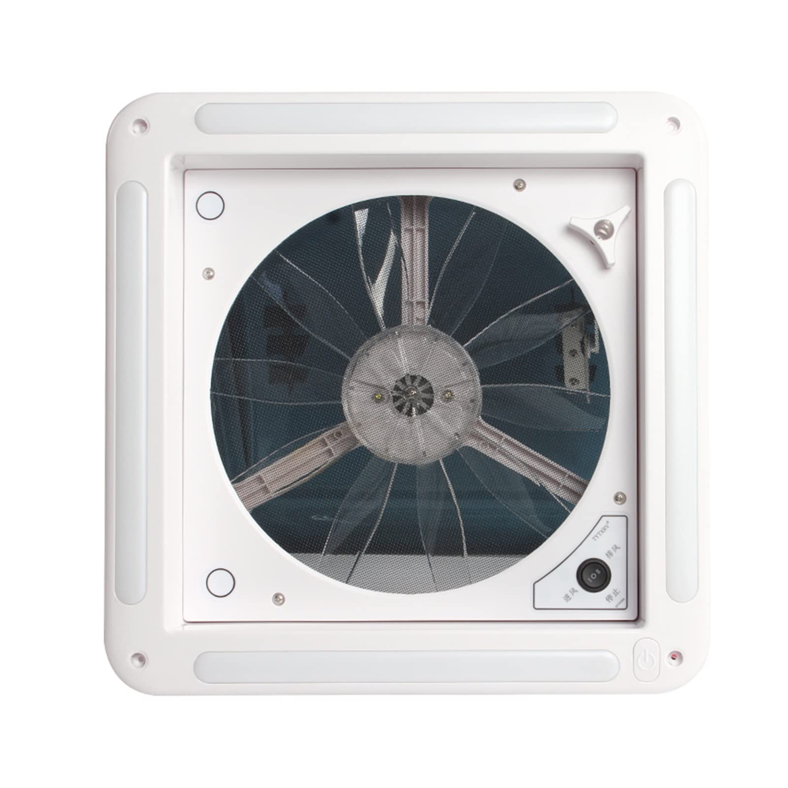 Manueller Lüfter For Wohnmobile, Manueller Schiebedachventilator, Zweiwege-Abluftventilator, Staubdicht Und Insektensicher,HäLt Das Wohnmobil KüHl(With lights) von OUTFYT
