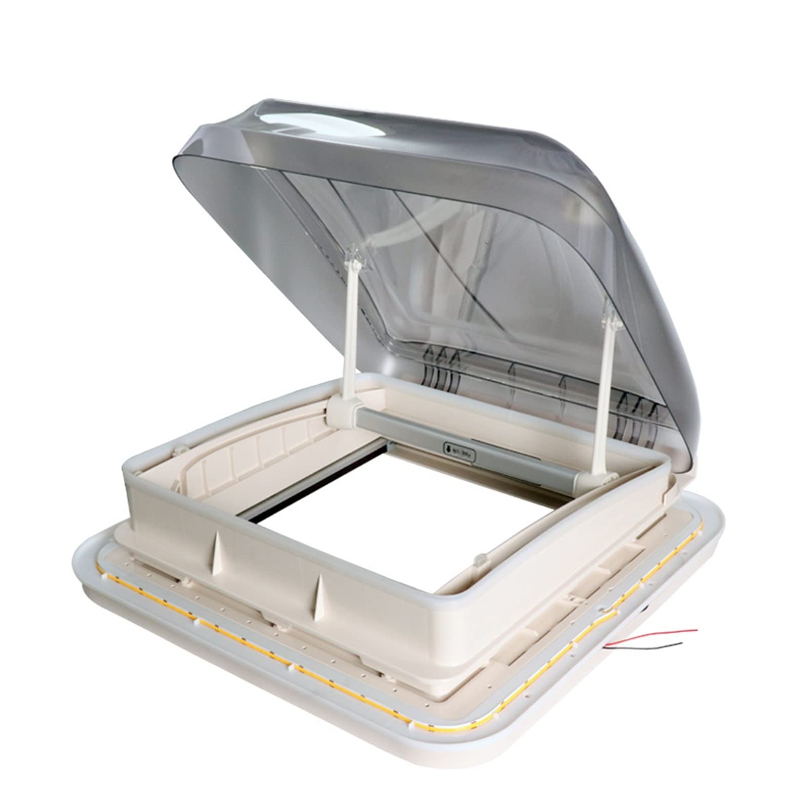 OUTFYT Wohnmobil-Dachfenster Aus Aluminiumlegierung, Wohnmobil, Dachfenster, Wohnwagen, Dachfenster Und Oberlicht Mit LED-Licht, Doppelverglasung, Acryl,HäLt Das Wohnmobil KüHl OUTFYT Wohnmobil-Dachfenster Aus Aluminiumlegierung, Wohnmobil, Dachfenster, Wohnwagen, Dachfenster Und Oberlicht Mit LED-Licht, Doppelverglasung, Acryl,HäLt Das Wohnmobil KüHl von OUTFYT