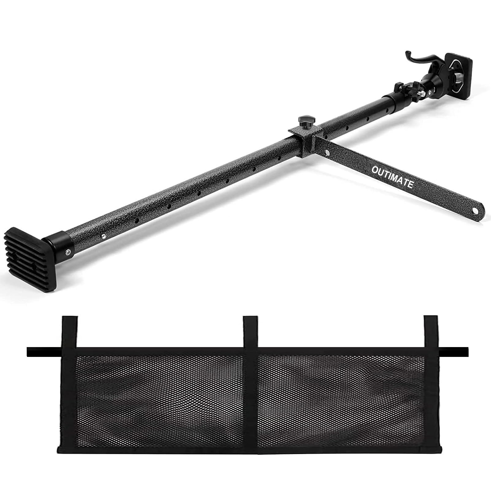 OUTIMATE Cargo Bar für Pickup Truck Bed Cargo Bars für SUVs, Anhänger, Vans, einstellbar von 100 bis 180 cm, kommt mit 1 Premium Cargo Net Organizer, 1 Divider Bar OUTIMATE Cargo Bar für Pickup Truck Bed Cargo Bars für SUVs, Anhänger, Vans, einstellbar von 100 bis 180 cm, kommt mit 1 Premium Cargo Net Organizer, 1 Divider Bar von OUTIMATE