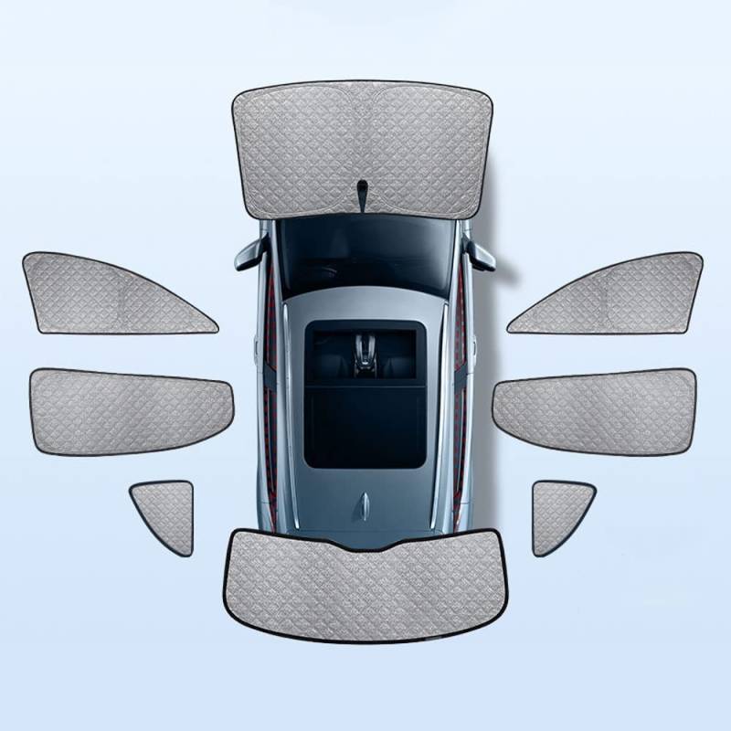 Auto Sonnenschutz für Cadillac XT4, Frontscheibe Seitenscheibe Faltbar Gegen Anti UV Strahlung Staub Wetterfeste Car Zubehör,A/8pcs von OUTS