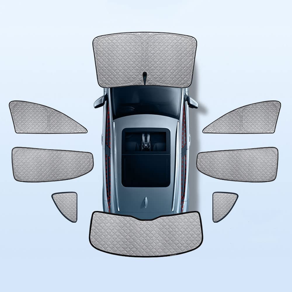 Auto Sonnenschutz für Nissan NV200, Frontscheibe Seitenscheibe Faltbar Gegen Anti UV Strahlung Staub Wetterfeste Car Zubehör,A/8pcs von OUTS