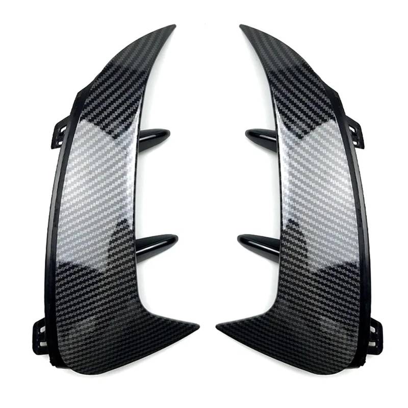 Auto Heckspoiler Für Benz A-Klasse W177 Limousine A180 A200 A220 A250 A35 2019 Bis Up Rear Vent Trim Stoßstange Trim Lip Side Canards Fin Splitter Heckspoiler Flügel(Carbon Fiber) von OUVECR