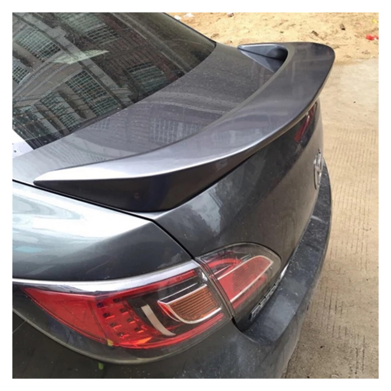 Auto Heckspoiler Für Mazda 6 DK 2006 2007 2008 2009 2010 2011 2012 2013 ABS Auto Heckflügel Heckspoiler Heckspoiler Flügel(Schwarz) von OUVECR