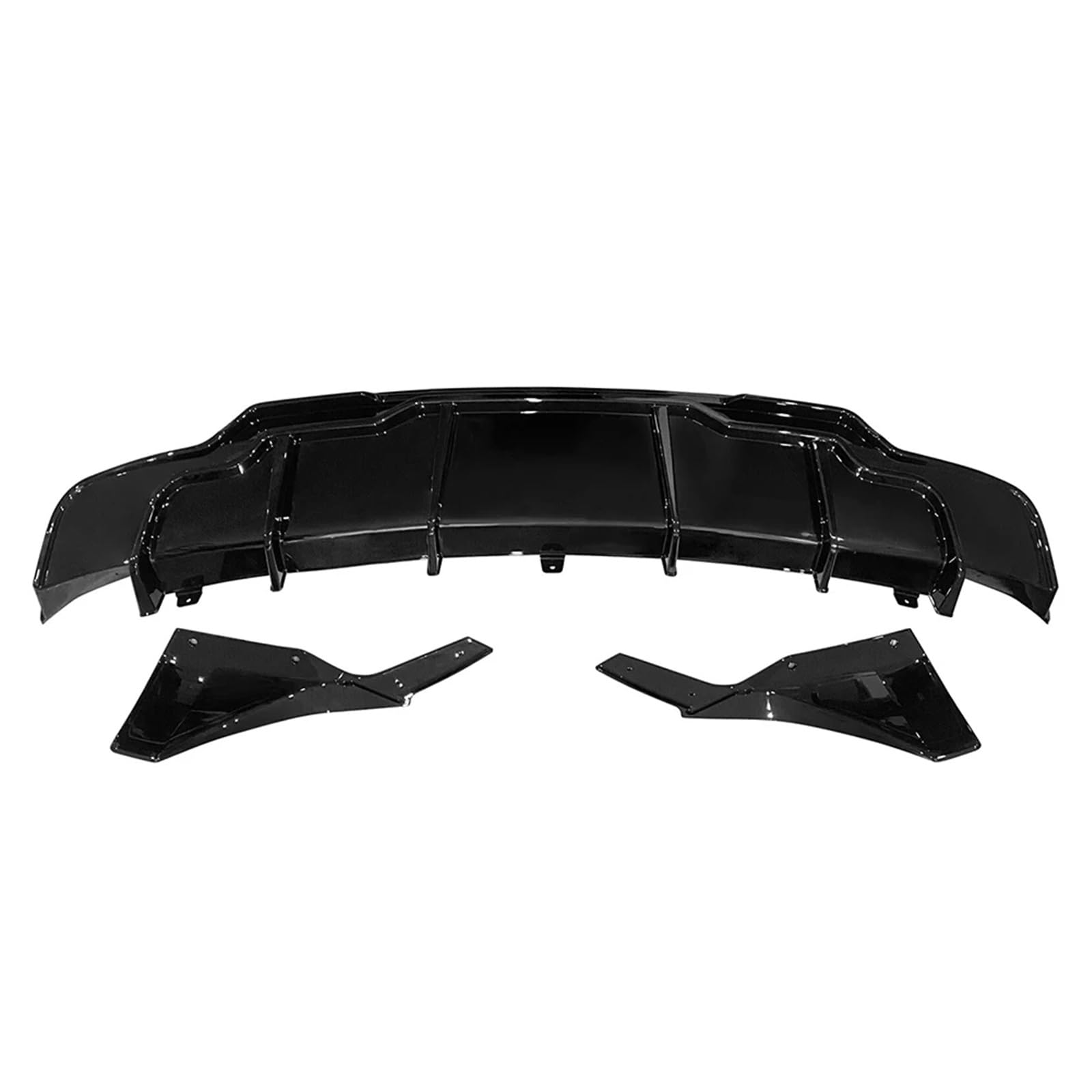 Auto Heckspoiler Für Tesla Für Modell 3 2017 2018 2019 2020 2021 2022 2023 Auto Heckstoßstange Lip Diffusor Lip Side Corner Cover Splitter Schutzplatte Heckspoiler Flügel(Bright Black) von OUVECR