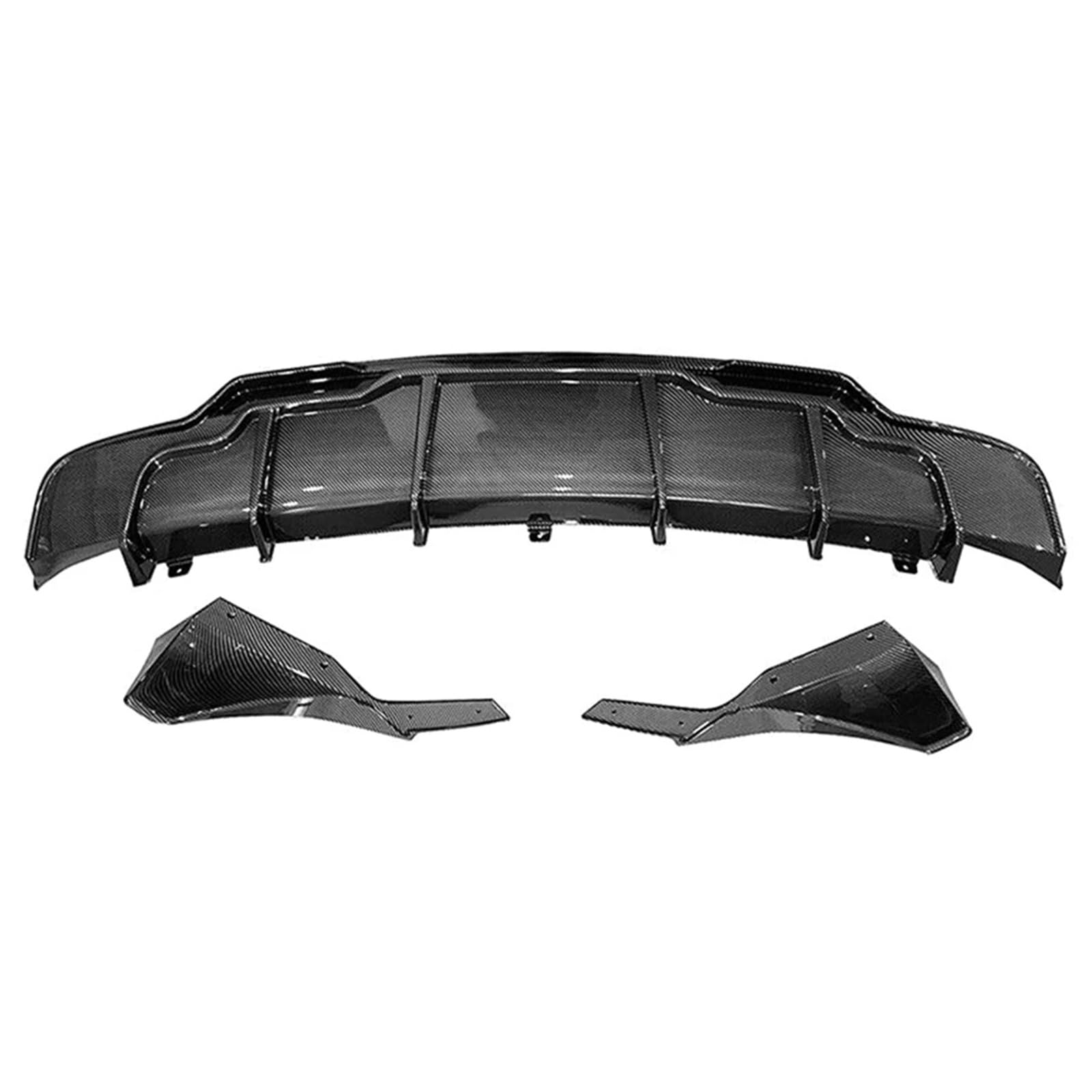 Auto Heckspoiler Für Tesla Für Modell 3 2017 2018 2019 2020 2021 2022 2023 Auto Heckstoßstange Lip Diffusor Lip Side Corner Cover Splitter Schutzplatte Heckspoiler Flügel(Carbon Fiber) von OUVECR
