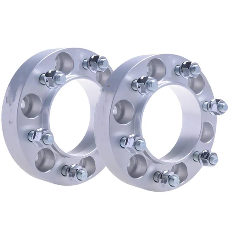 Spurplatten Distanzscheibe Für Great Für Wall Für GWM Für Poer Für King Für Kong, 6x139,7 100,1 12 * 1,5 Aluminium-Auto-Rad-Distanzstück-Adapter Spurverbreiterung(Silver 35mm) von OUVECR