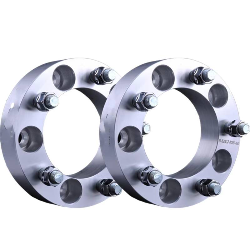 Spurplatten Distanzscheibe Für Suzuki Für Jimny Für Sierra PCD 5x139,7 CB 108mm Aluminiumlegierung Hubcentric Rad Spacer Adapter Spurverbreiterung(Silver 25mm) von OUVECR