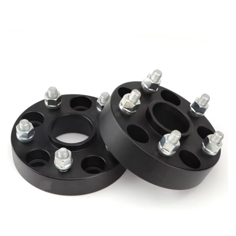 Spurplatten Distanzscheibe Für Toyota Für Crown GT2000 Für Prius 15/20/25/30/mm PCD 5x100 CB 54,1mm Rad Spacer Adapter 5 Lug Aluminium Rad Spacer Anzug Spurverbreiterung(15MM Black) von OUVECR