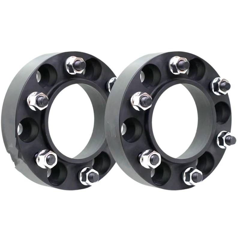 Spurplatten Distanzscheibe Für Toyota Für Land Für Cruiser Für Prado Für Hilux Für Revo Für Vigo T6-7075 Geschmiedete Aluminiumlegierung-Rad-Distanzstück Spurverbreiterung(Black 38mm) von OUVECR