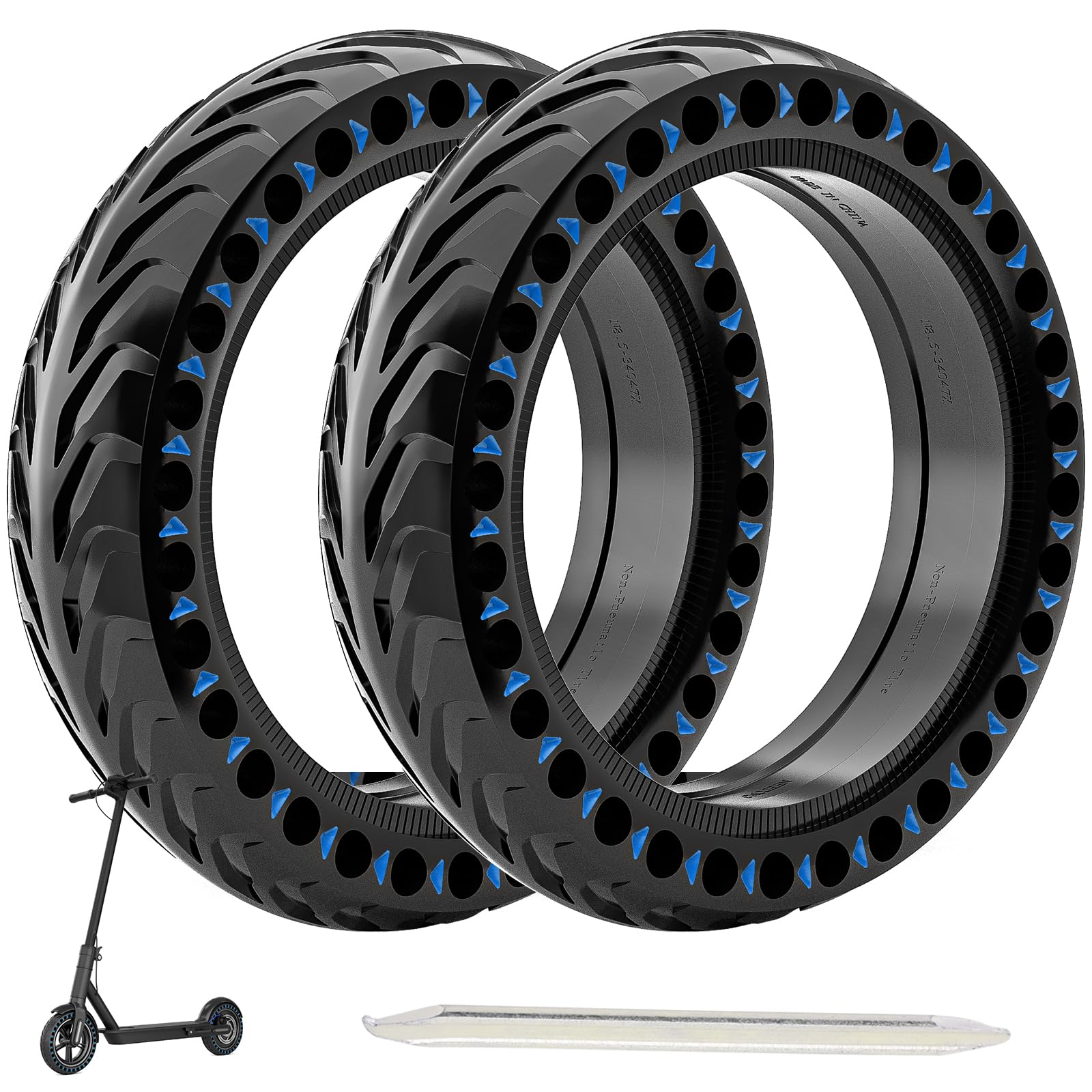 OUXI Xiaomi M365 Reifen, 8,5 Zoll Ersatzreifen Solid Reifen Mit 1 Montagewerkzeug Für Mijia Mi Xiaomi M365/M365 Pro Elektro-Scooter Vollgummi Tyre Reifen, 8.5 Zoll Ersatzräder von OUXI