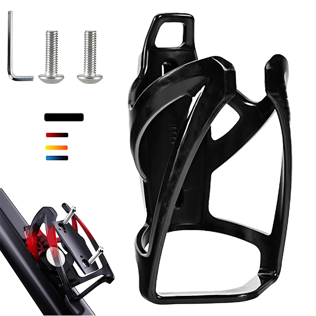 Airtag Fahrrad GeträNkehalter, Flaschenhalter Fahrrad Mit Airtag Fahrrad Versteck Stummer Integration Silent Track Cage Halterung Fahrrad, Leichtgewicht Trinkflaschenhalter, Anti Diebstahl Schrauben von OUYULAI