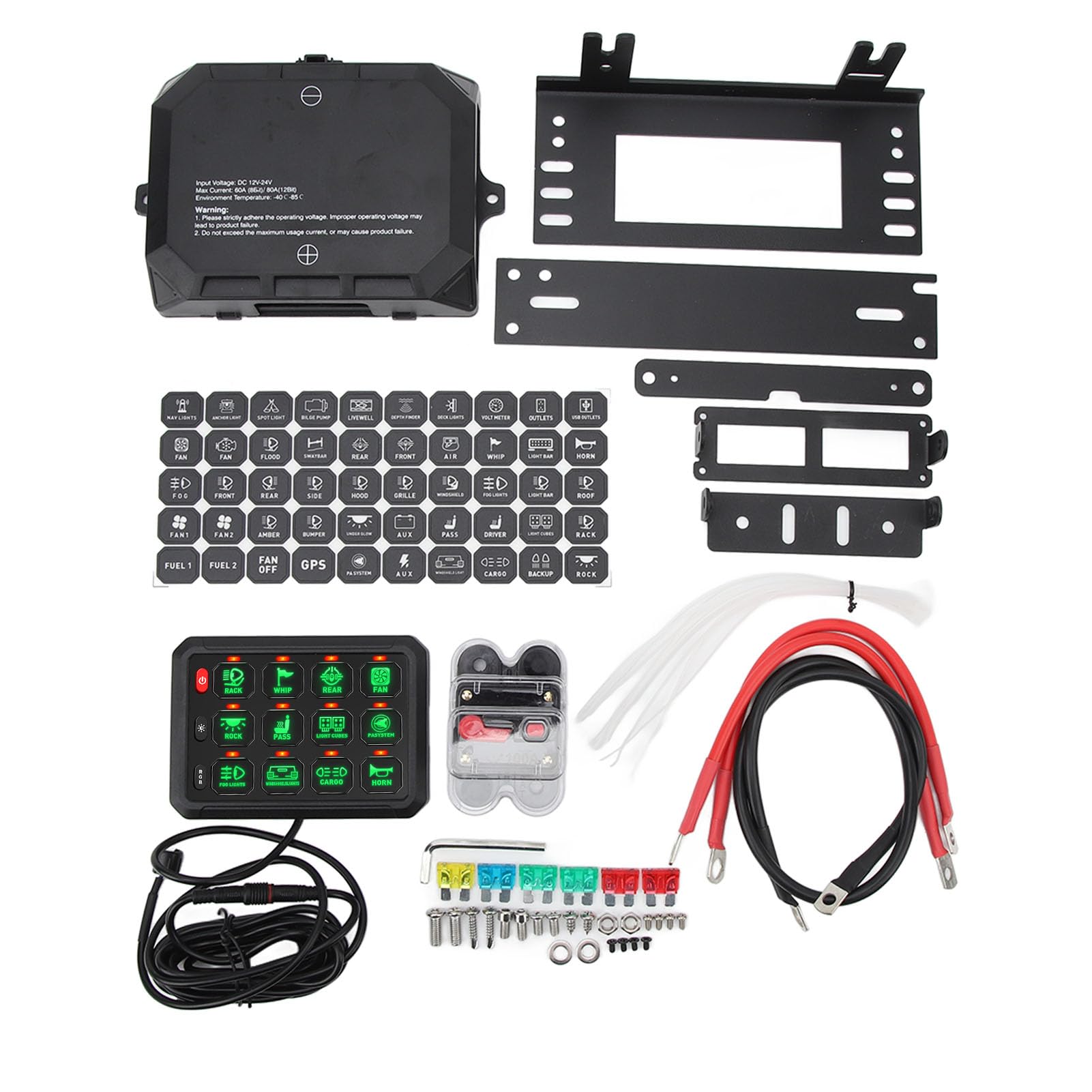 12 Bandenschalter Panel RGB Color Universal Circuit Control Box für LKW -Boot Offroad ATV UTV SUV 12 Bandenschalter Panel RGB Color Universal Circuit Control Box für LKW -Boot Offroad ATV UTV SUV von OVAQUIXI