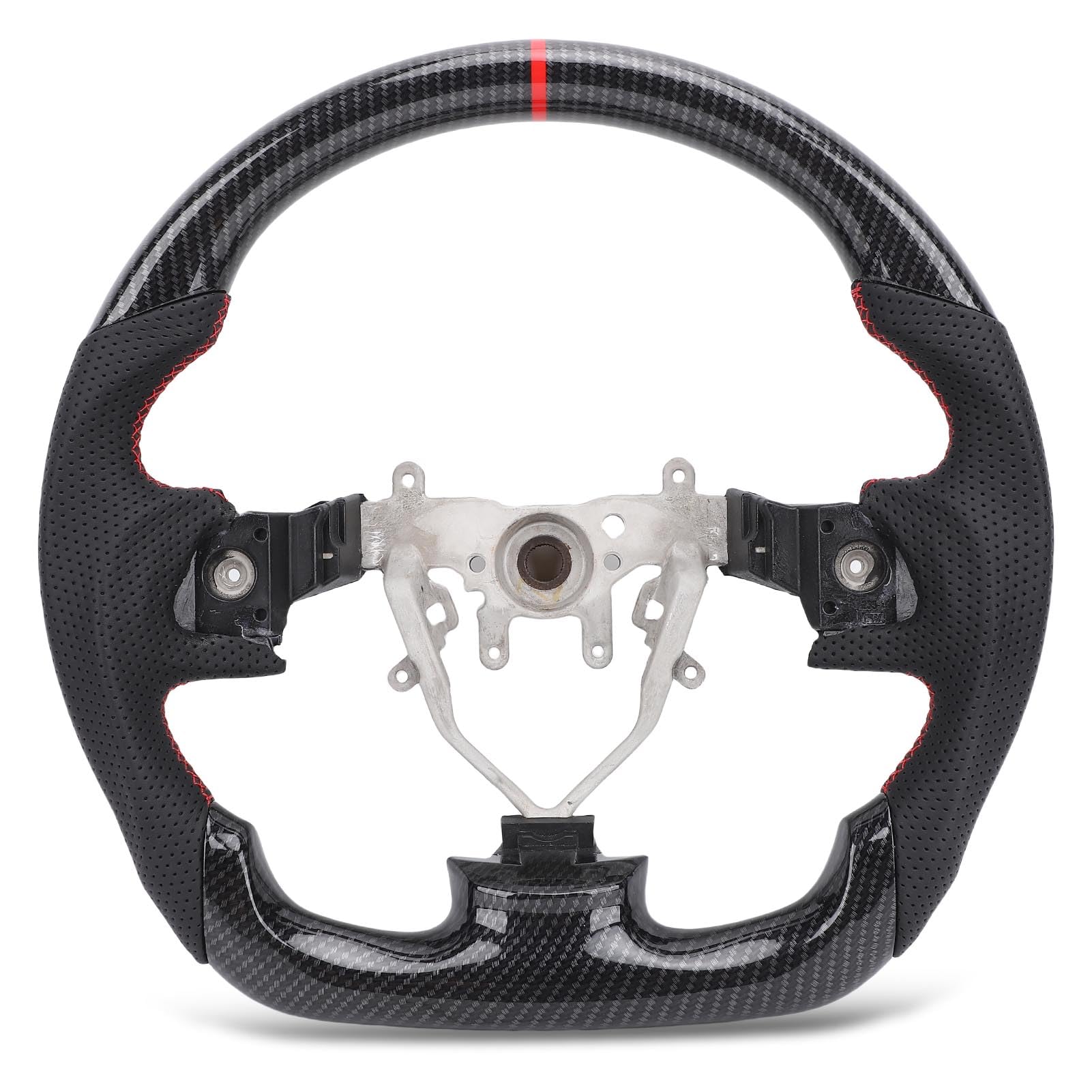 Hydro Dip Kohlefaser-Lenkrad Perforiertes Leder mit Roten Nähten Kfz-Lenkrad Ersatz für Impreza WRX STI 2008-2014 Hydro Dip Kohlefaser-Lenkrad Perforiertes Leder mit Roten Nähten Kfz-Lenkrad Ersatz für Impreza WRX STI 2008-2014 von OVAQUIXI