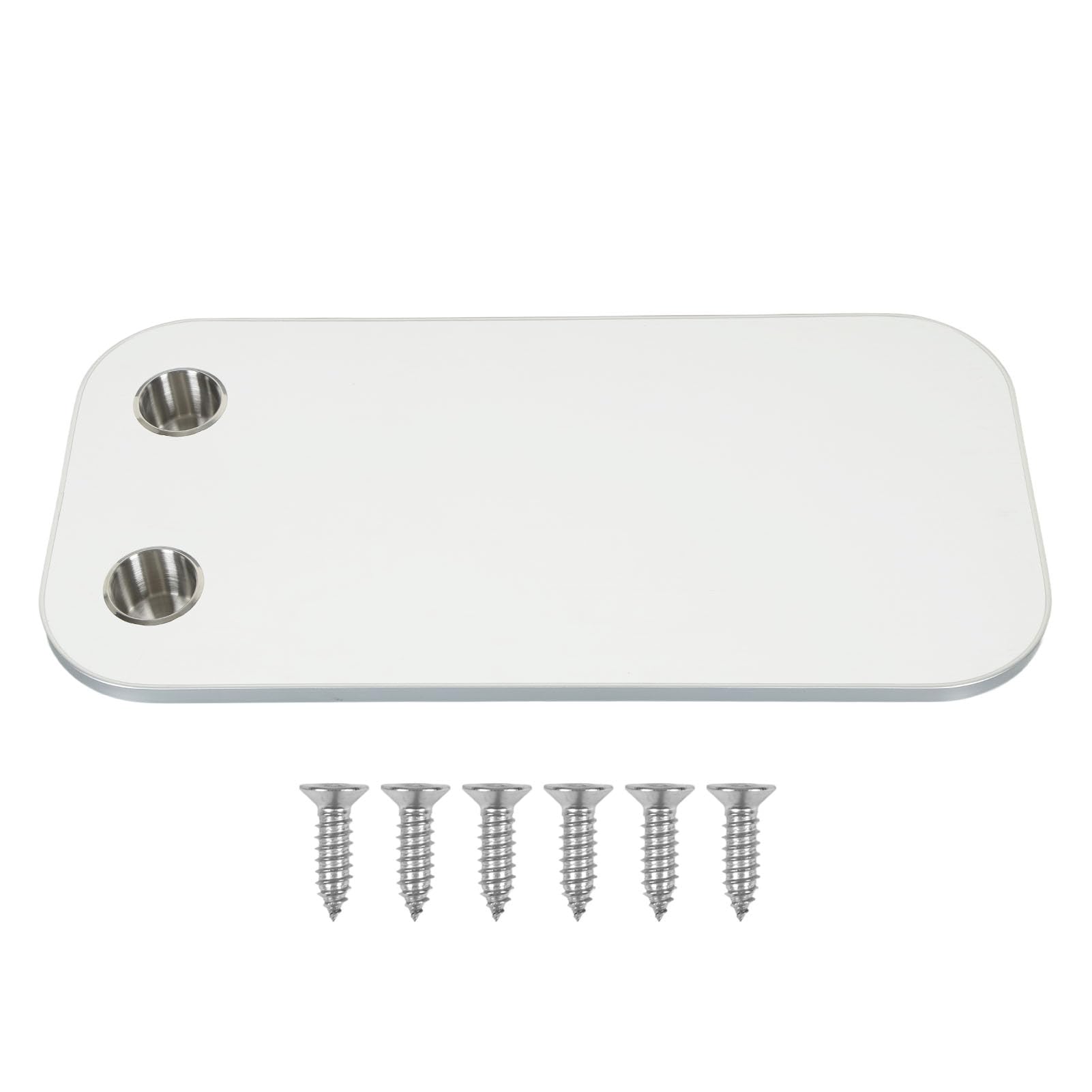 OVAQUIXI Abnehmbarer Rechteckiger Marine-RV-Tisch aus Massivholz, Abnehmbare Schreibtischplatte mit 2 Getränkehaltern für Wohnmobil, Yacht, Caravan, 400 X 800 Mm (Grey) von OVAQUIXI