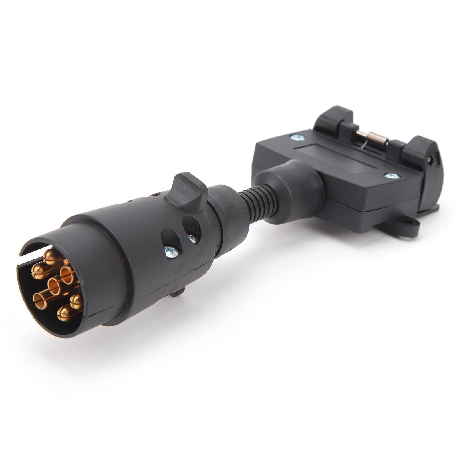 OVAQUIXI Anhängeradapter, Anhänger -Stecker -Adapter, 7 Pin Rund Männliche Stecker auf 7 Pin Flat Female Socket 7 Way Zum 7 -Wege -Anhängeradapter für Caravan Boat OVAQUIXI Anhängeradapter, Anhänger -Stecker -Adapter, 7 Pin Rund Männliche Stecker auf 7 Pin Flat Female Socket 7 Way Zum 7 -Wege -Anhängeradapter für Caravan Boat von OVAQUIXI