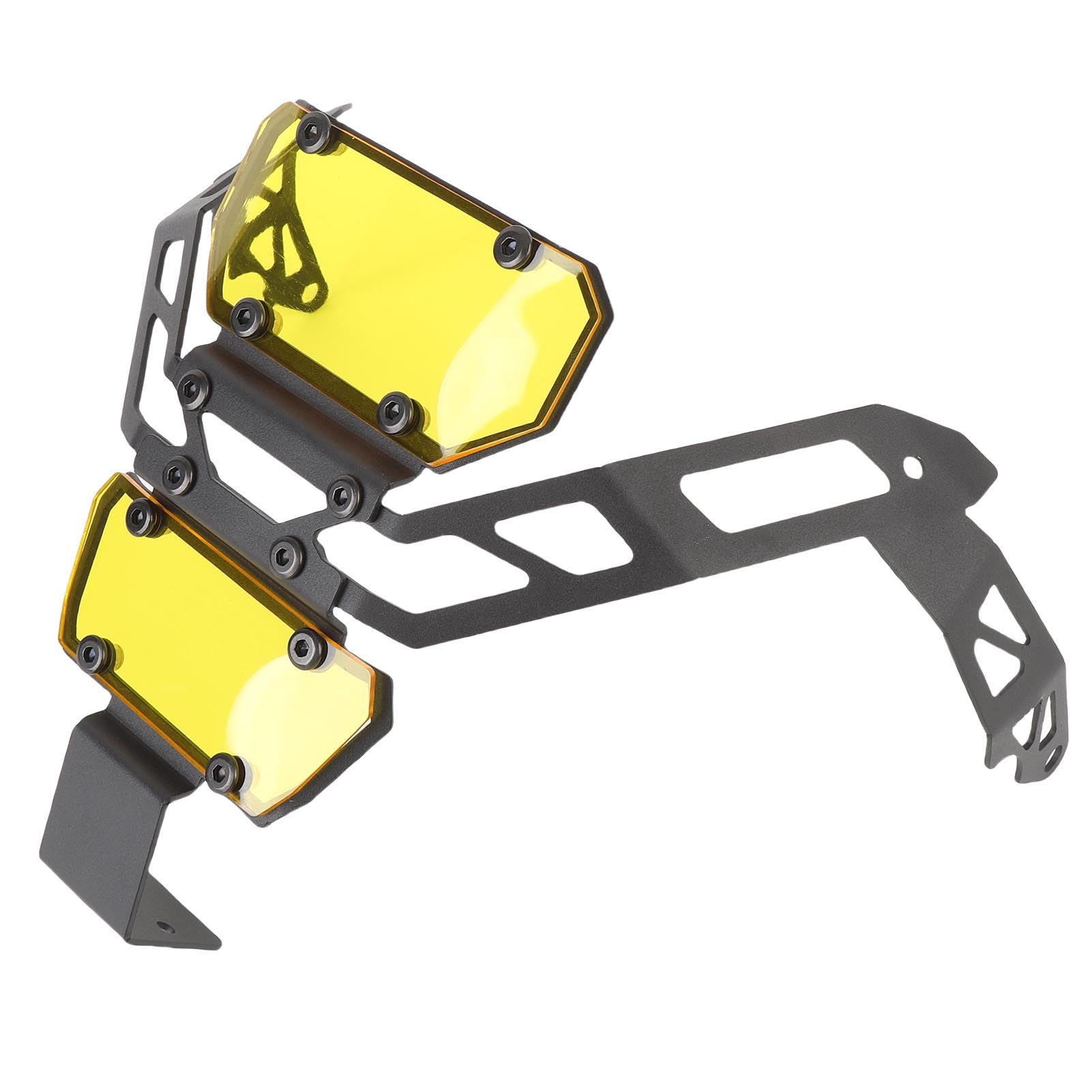 OVAQUIXI -Front -Scheinwerferabdeckungsschutz Edelstahl -PC -Protektor für 450 MT 450 MT MT450 2024+ mit 2 Objektiversatz (Yellow) von OVAQUIXI