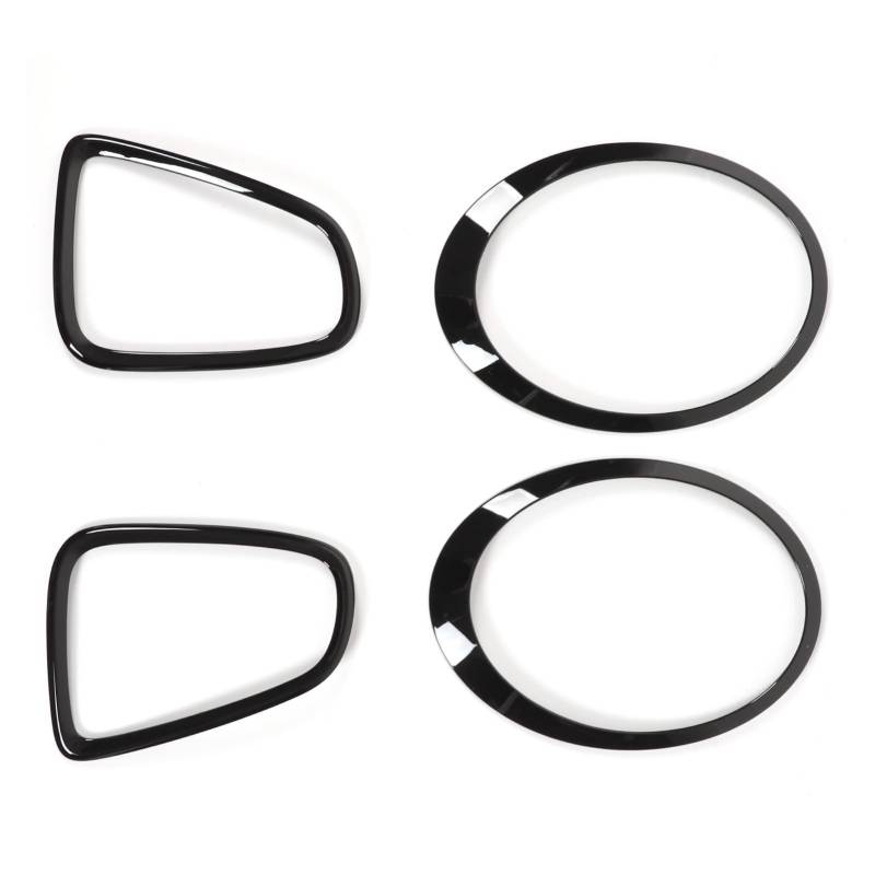 OVAQUIXI R56 R57 R58 R59 S JCW 2007-2015 Gloss Schwarzer Scheinwerfer-Rücklichtabdeckung, 4pcs von OVAQUIXI