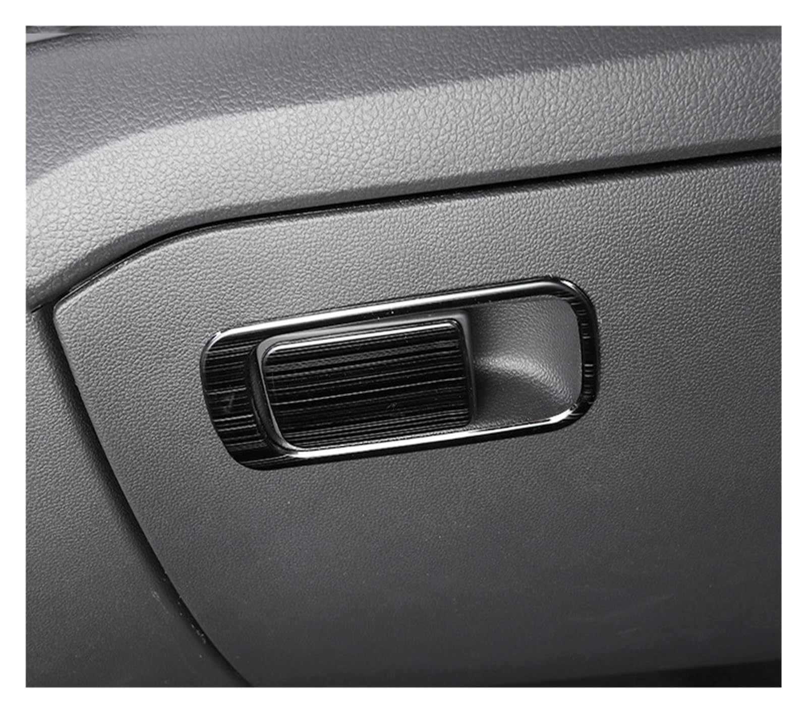 Auto Zubehör Innenraum Für VW Für T-Cross Für Tcross 2019 2020 2021 2022 Auto Co-Pilot Groove Box Griff Trim Aufkleber Garnieren Abdeckung Styling Interieurleisten (Farbe : Black Brushed) von OVOPAN