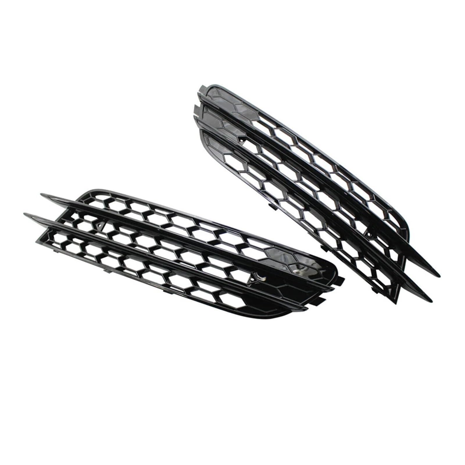 2 Stücke Auto Nebelscheinwerfer Abdeckung Honeycomb Grille Grill Kompatibel for Audi A6 C7 2012 2013 2014 2015(Black) von OVWIOQJC