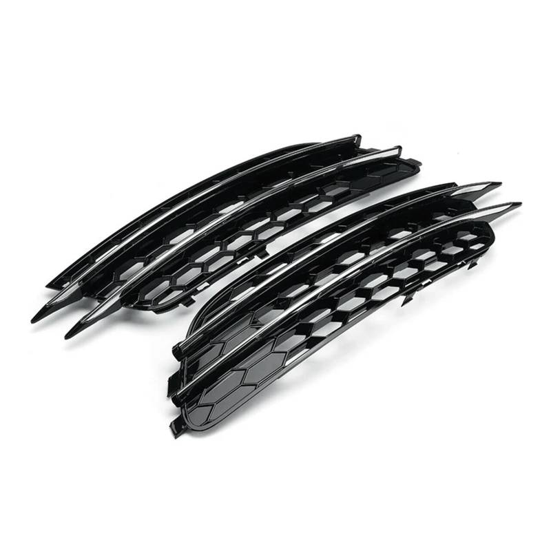 2 Stücke Auto Nebelscheinwerfer Abdeckung Honeycomb Grille Grill Kompatibel for Audi A6 C7 2012 2013 2014 2015(Chrome) von OVWIOQJC