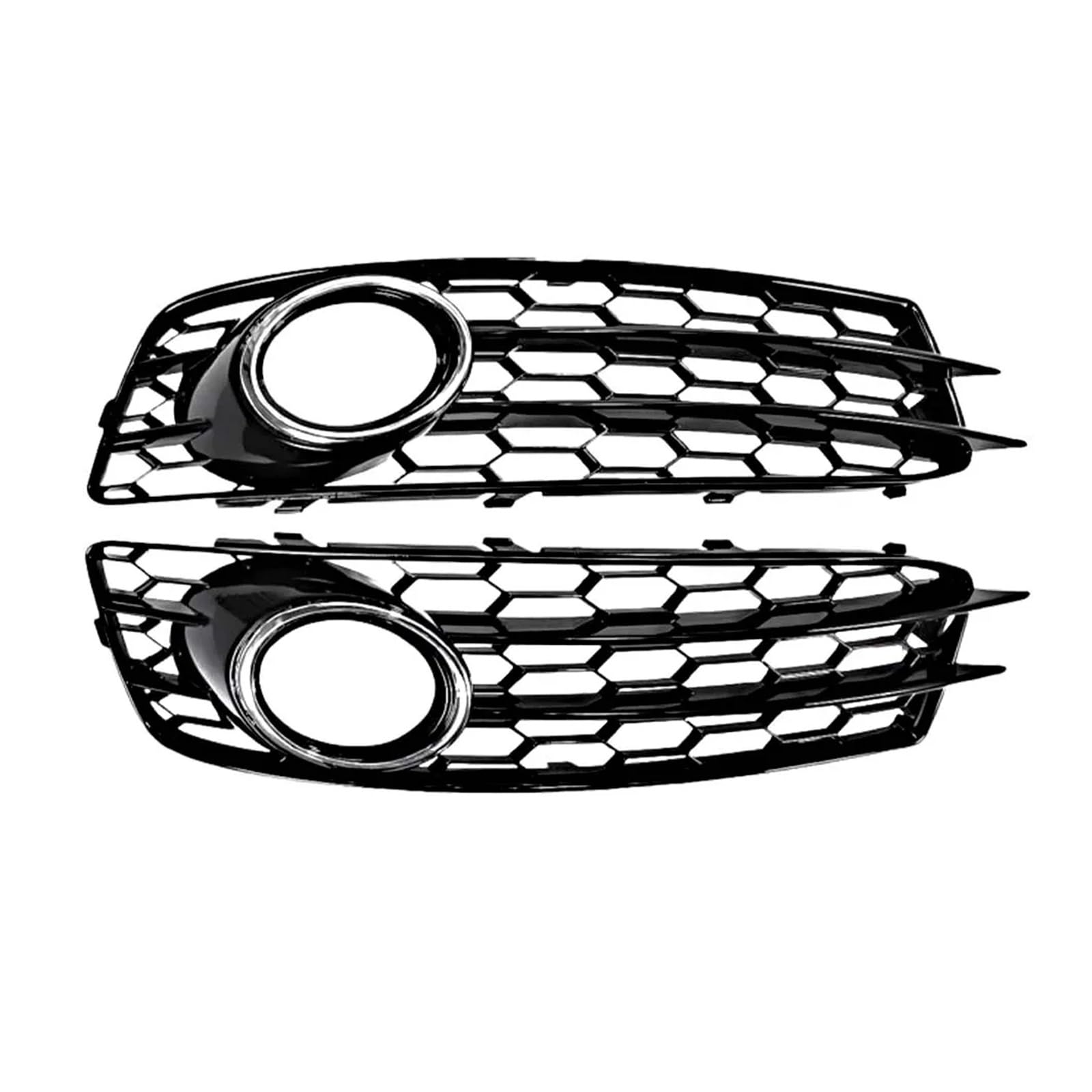 2 stücke ABS Auto Front Stoßstange Nebel Licht Lampe Kühlergrill Grill Abdeckung Mesh Links Rechts 8P0807682 Kompatibel for Audi a3 8P S-Linie 2009-2012(Silver Ring Sports) von OVWIOQJC