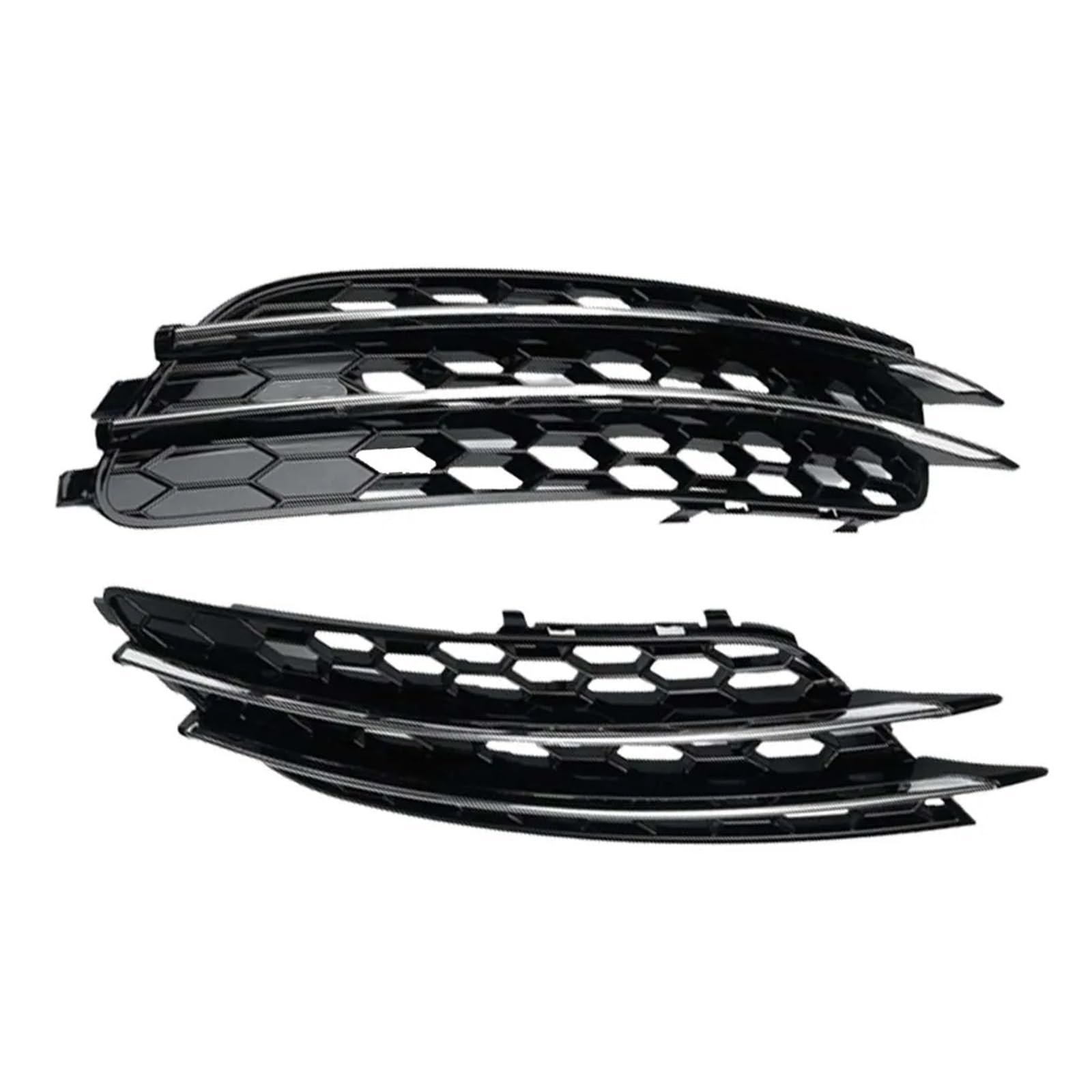 2PCS ABS Nebelscheinwerfer Lampe Kühlergrill Grill Abdeckung 4G0807681,4G0807682 Kompatibel for Audi A6 C7 Limousine Standard Bunper Modell 2012-2015(Chrome Line Standard) von OVWIOQJC