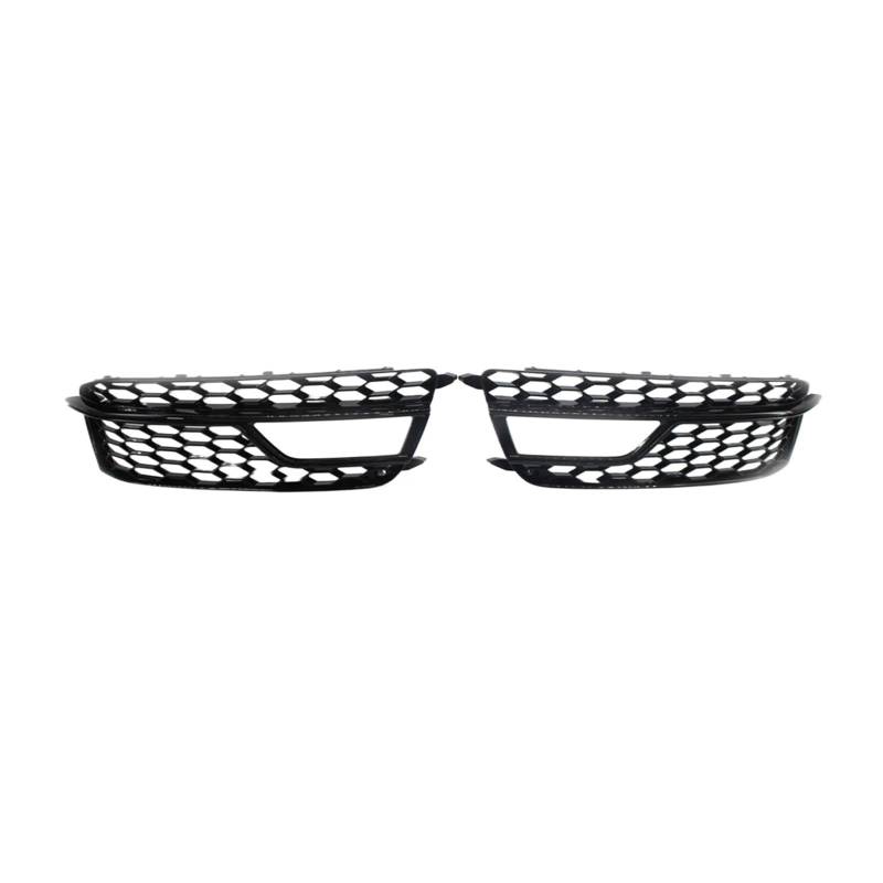 Auto Front Nebel Licht Lampe Abdeckung Waben Grill Stoßstange Grille Kompatibel for Audi S5 A5 S-Line Stoßstange 2013 2014 2015 2016 8T0807682M(Black) von OVWIOQJC