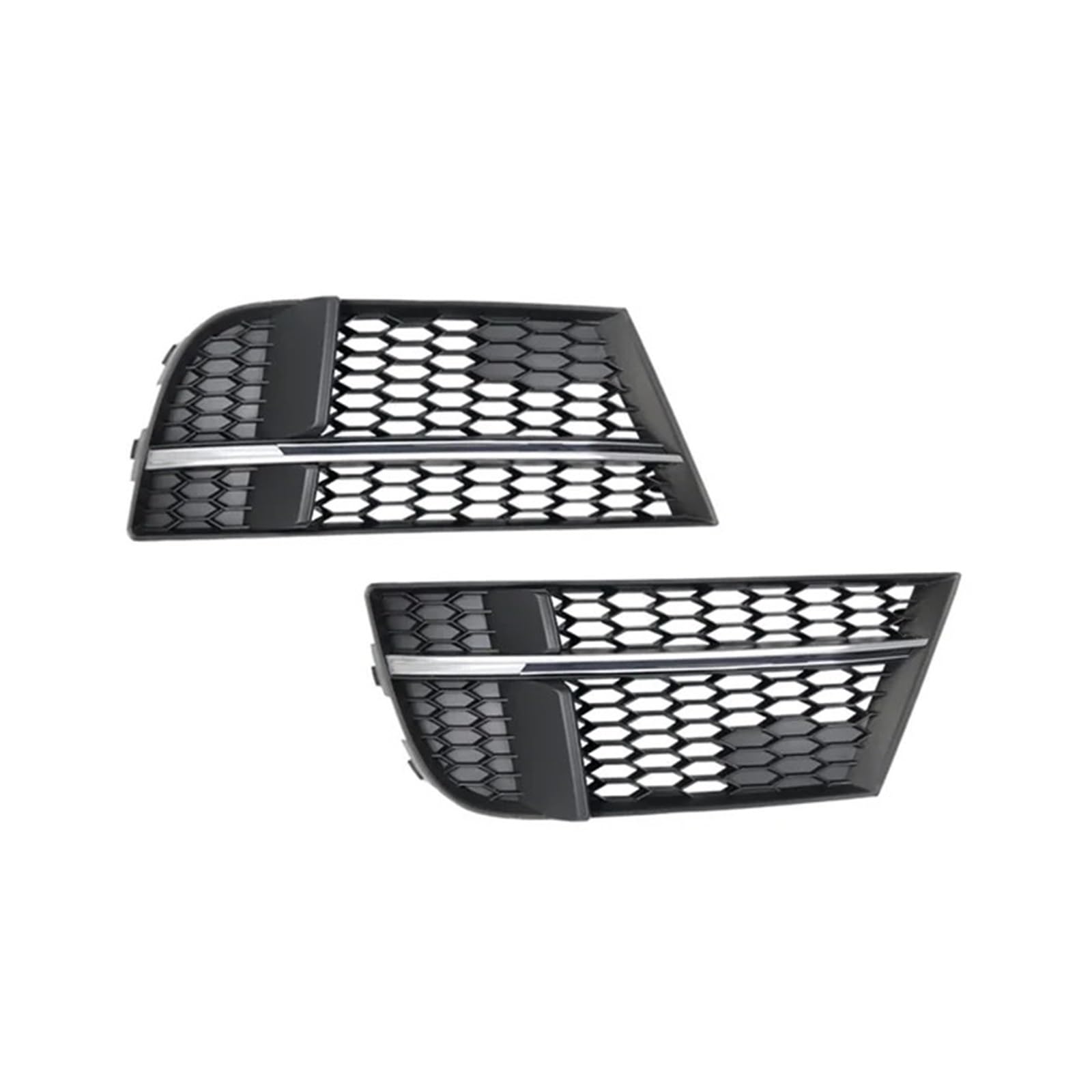 Auto-Frontstoßstange, Nebelscheinwerfer, Netzgitter, kompatibel for Audi A3 S-Line S3 2017 2018 2019 2020, Nebelscheinwerfer, Wabengitter, Abdeckungen, Auto-Styling(Chrome) von OVWIOQJC