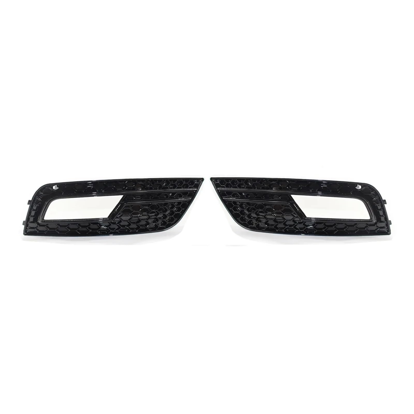 Chrom-schwarzes Wabennetz, Auto-Frontstoßstange, Nebelscheinwerfer-Kühlergrill-Abdeckung, kompatibel for Audi A4 B8.5 Standard Edition 2013–2016, Nebelscheinwerfer-Grill(Black) von OVWIOQJC