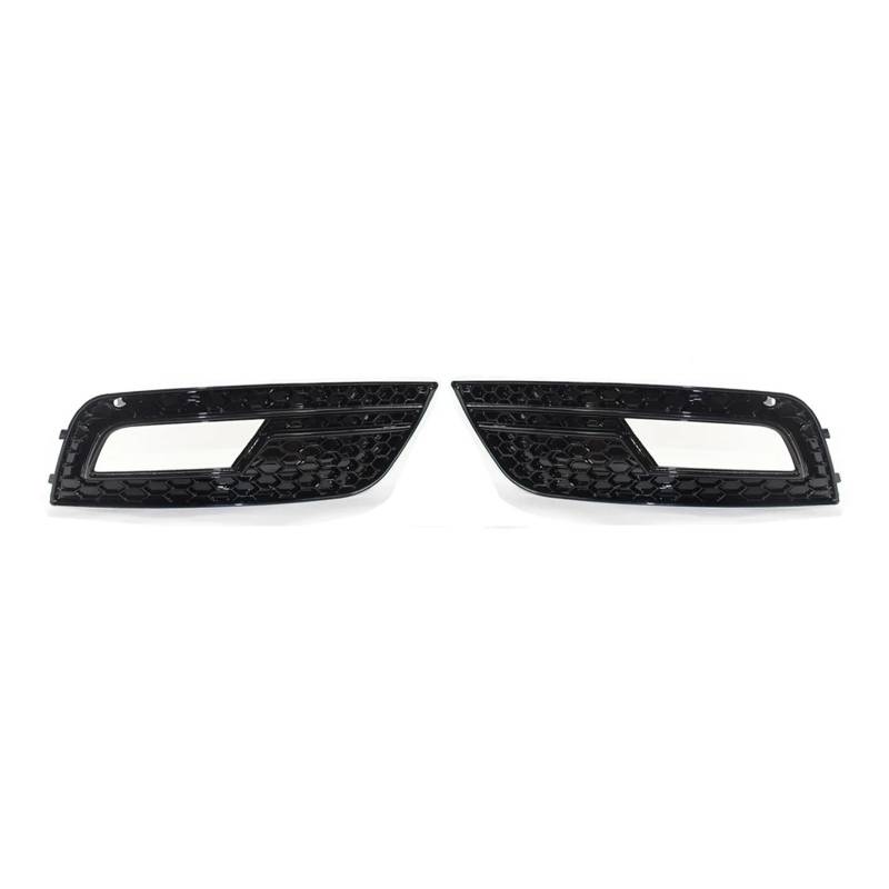 Chrom-schwarzes Wabennetz, Auto-Frontstoßstange, Nebelscheinwerfer-Kühlergrill-Abdeckung, kompatibel for Audi A4 B8.5 Standard Edition 2013–2016, Nebelscheinwerfer-Grill(Black) von OVWIOQJC