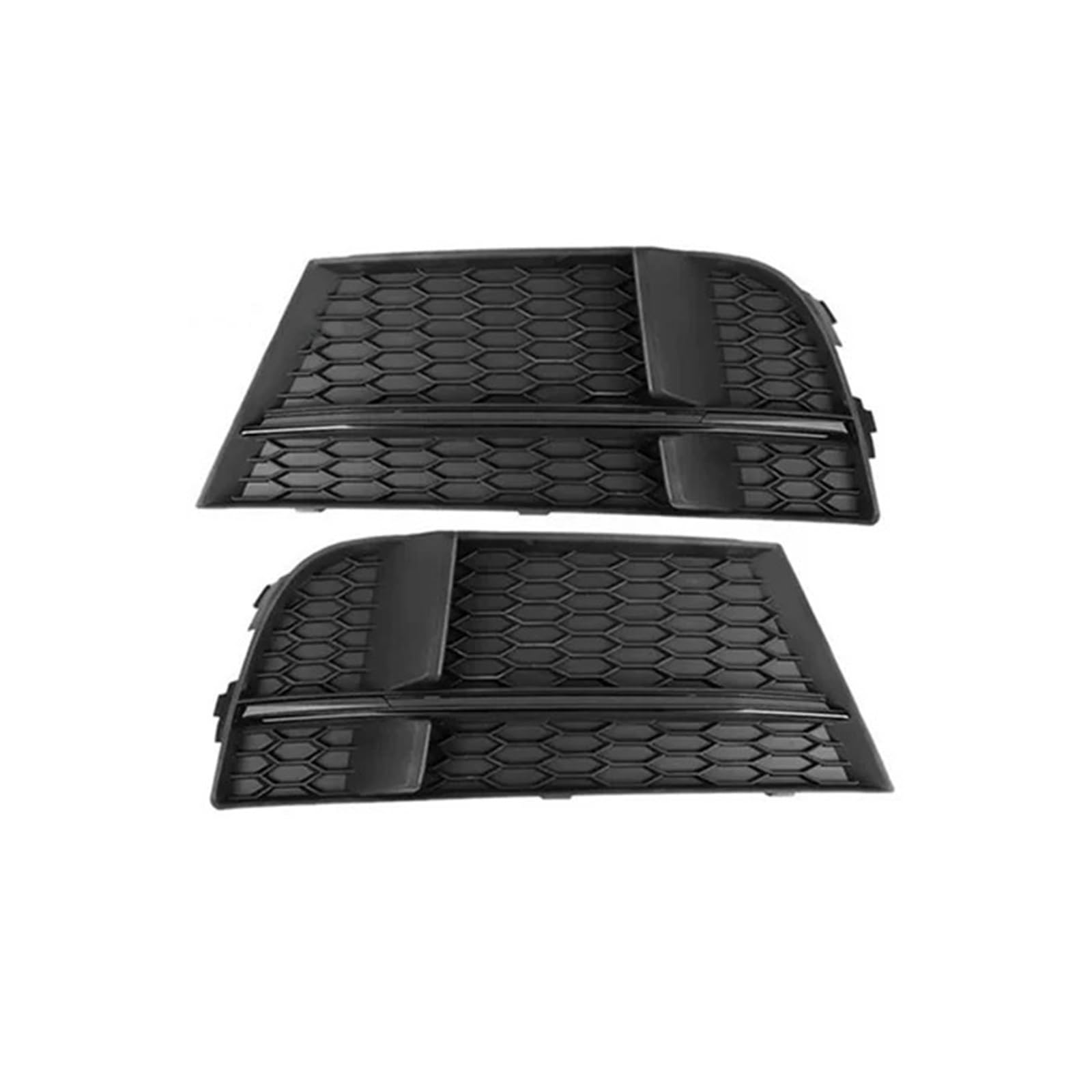 Ein Paar Nebelscheinwerfergitter for die vordere Stoßstange, Wabengitter-Stil, Nebelscheinwerferabdeckung, Racing-Grill, kompatibel mit Audi A3 SLine 2016–2020, kompatibel mit S-Line(Glossy Black) von OVWIOQJC