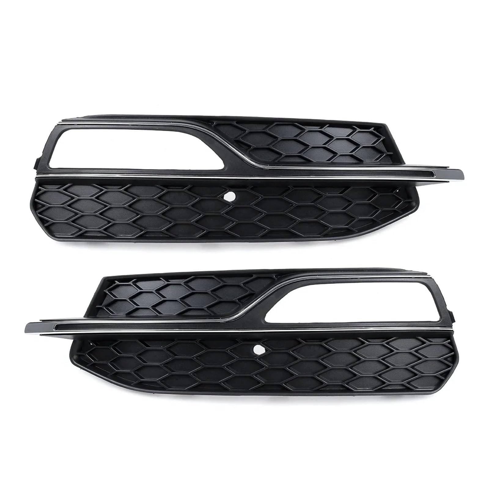 Frontgrill kompatibel for Audi A3 S-Line 2014–2016 A3 S3 2013–2017 Auto vorne unten Nebelscheinwerfer Grillabdeckung Nebelscheinwerfer Gitterrahmen 8V3807682L(Chrome Silver) von OVWIOQJC