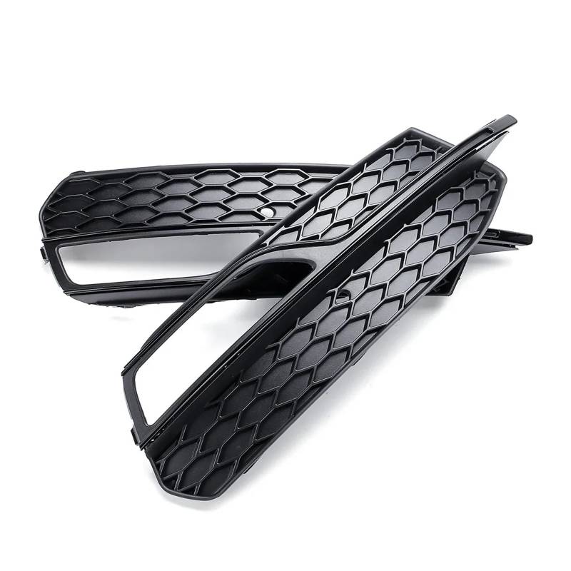 Frontgrill kompatibel for Audi A3 S-Line 2014–2016 A3 S3 2013–2017 Auto vorne unten Nebelscheinwerfer Grillabdeckung Nebelscheinwerfer Gitterrahmen 8V3807682L(Glossy Black) von OVWIOQJC