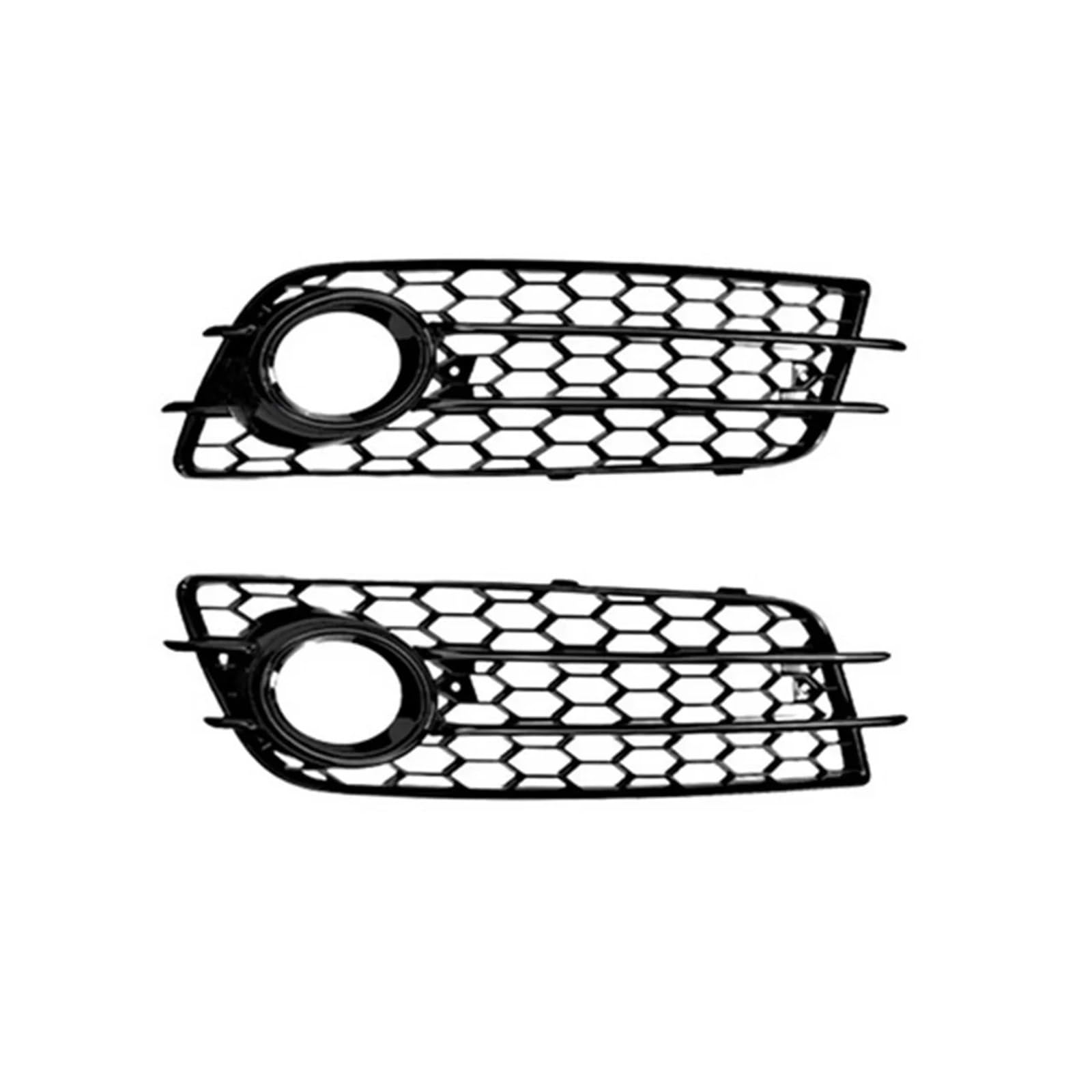 Frontgrill kompatibel for Audi A4 B8 S-Line S4 2008–2012 Honeycomb Nebelscheinwerfer Lampengitter Lünette Abdeckung 8K0807681C01C, 8K0807682C(Glossy Black) von OVWIOQJC
