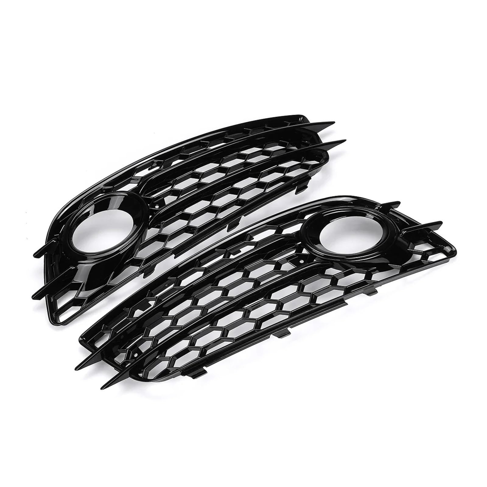 HONEYCOMB Auto-Frontstoßstange, Nebelscheinwerfer, Lampengitter, Grillabdeckung, Netz, kompatibel for Audi A4 B8 S-Line S4 2008–2012, Frontgrill 8K0807682C01C(Glossy Black) von OVWIOQJC