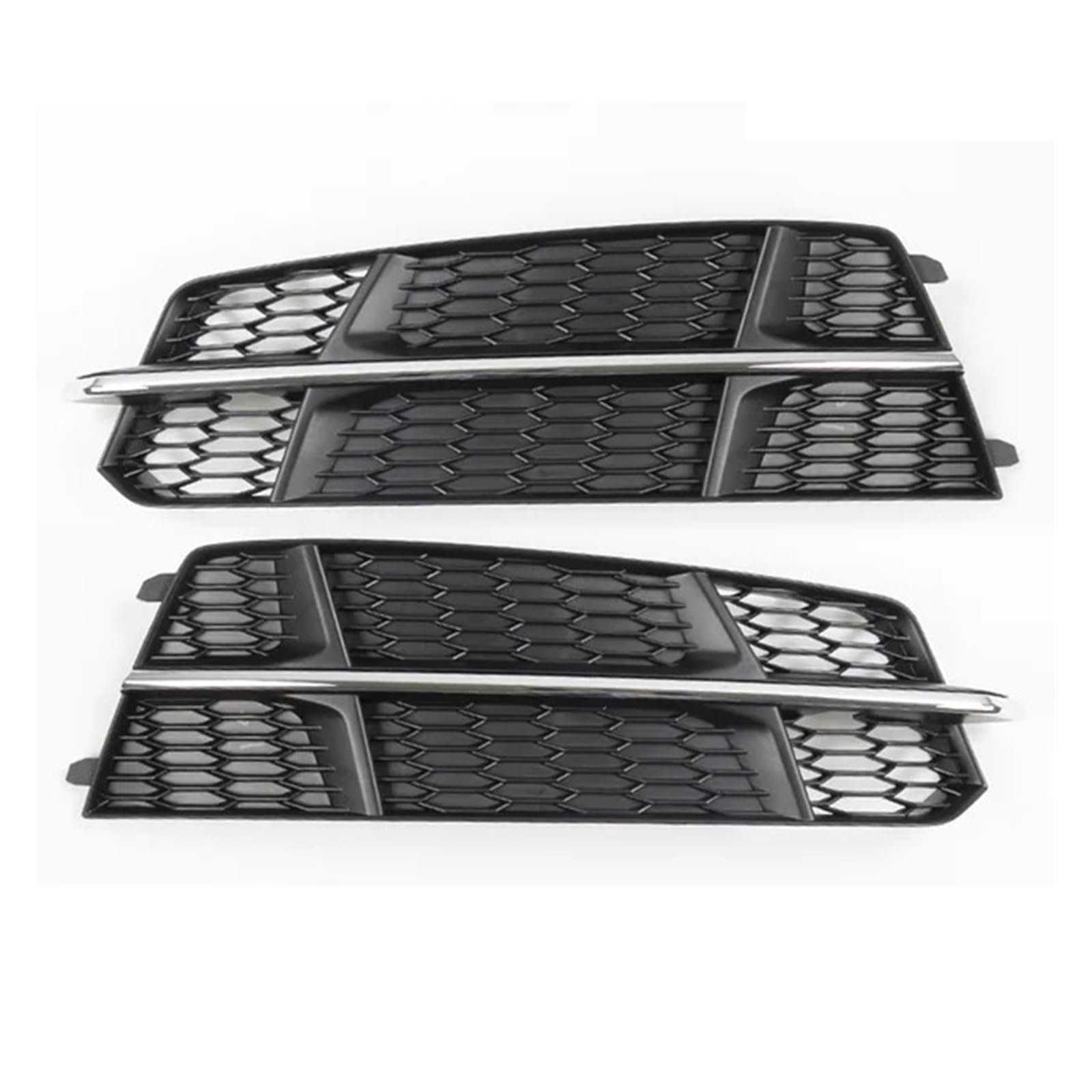Honeycomb HEX Frontgrill for Audi Nebelscheinwerfer Lampenabdeckung kompatibel for Audi A6 C7 S-Line S6 2015 2016 2017 2018 4G0807681AN 4G0807682AN(Chrome) von OVWIOQJC